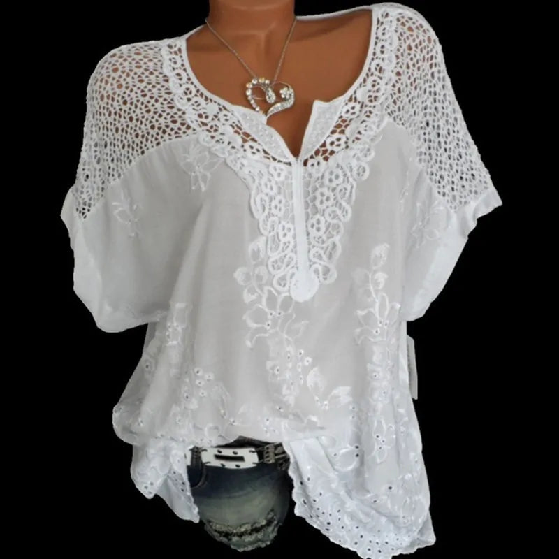 Womens Short Sleeve Blouse - Kia Day Design