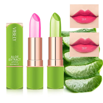 Kaynest 2 Packs Aloe Vera Magic Temperature Color Change Lip Gloss - - lipstick
