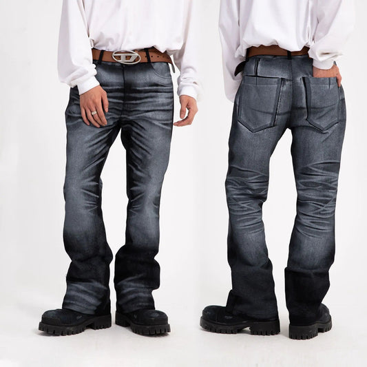 Men's High-Waist Gradient Casual Jeans Kia Day Design