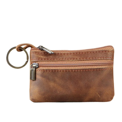 Genuine Leather Coin Purse Money Pouch - - wallet