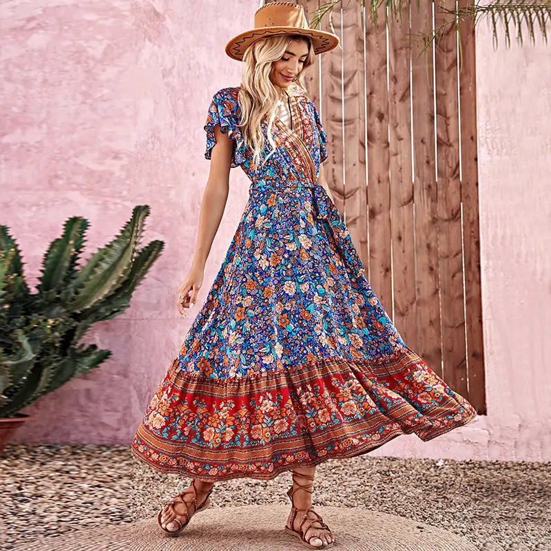 Bohemian Floral Maxi Dress