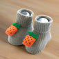 Cute Baby Socks Cartoon Grey + Pineapple