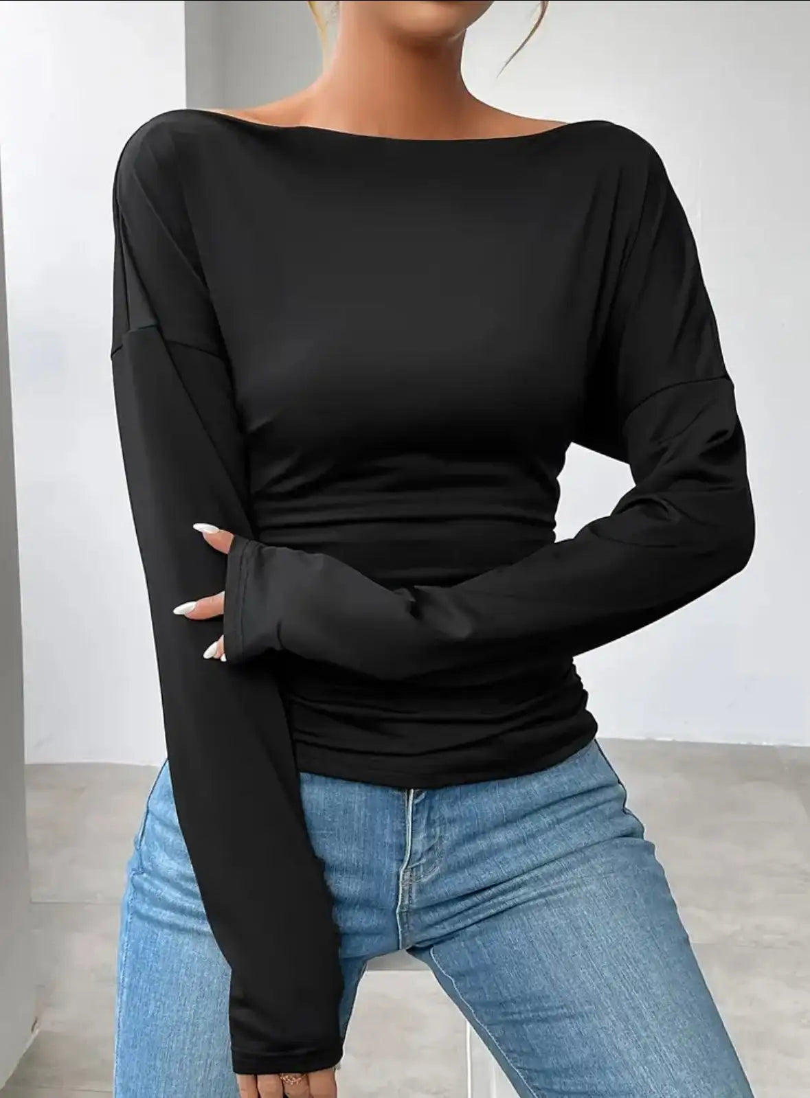 Black Off the Shoulder Top