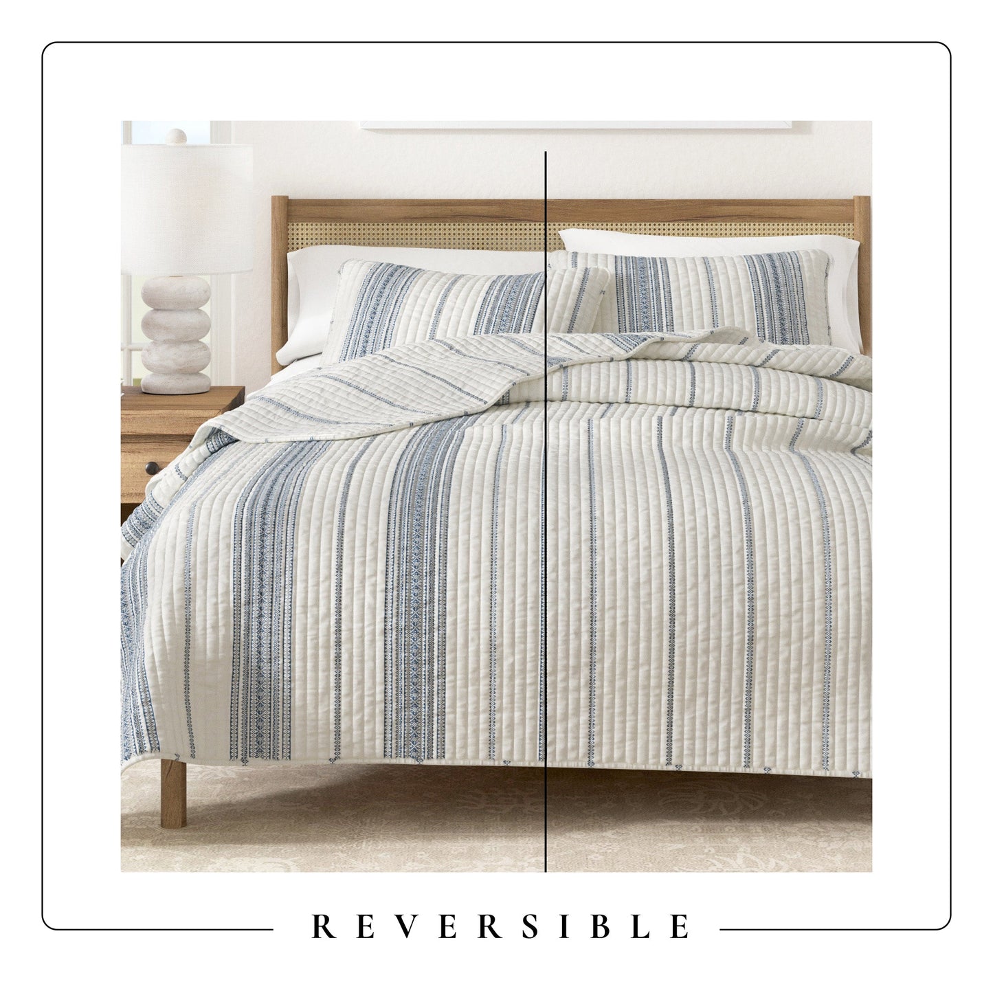 Stripe Quilt - Wesley Collection - - Quilts & Comforters