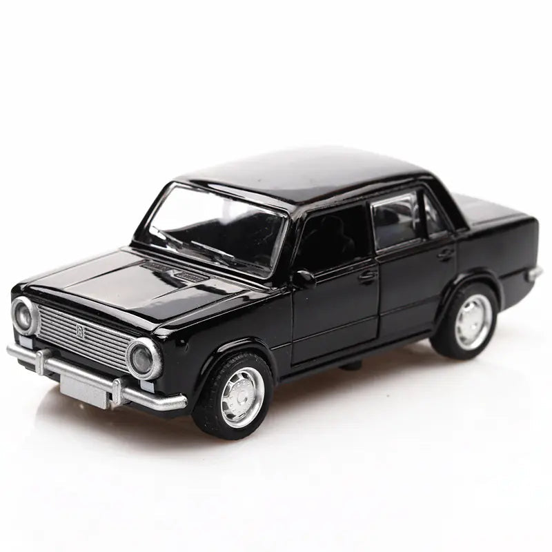 Boxed Alloy Toy Car Model - Classic Lada Car Kia Day Design