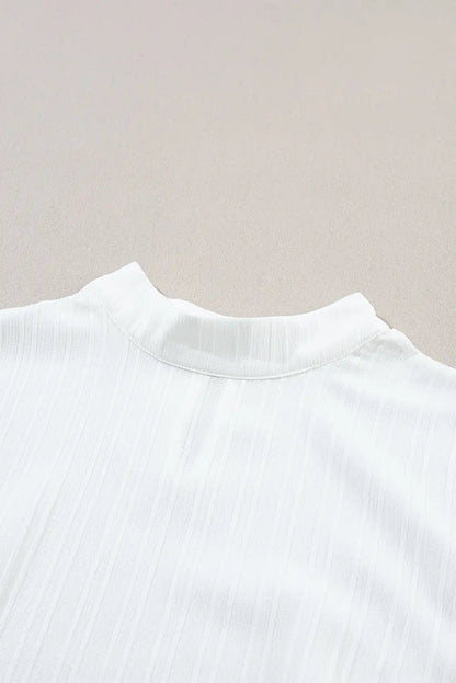 White Blouse with Contrast Lace Kia Day Design