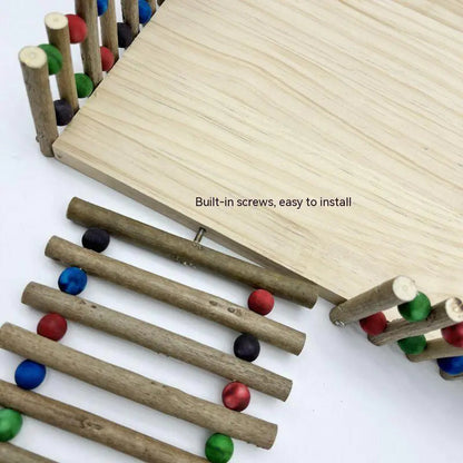 Pet Rabbit Nest Solid Wood Fence Wooden Branch Kia Day Design