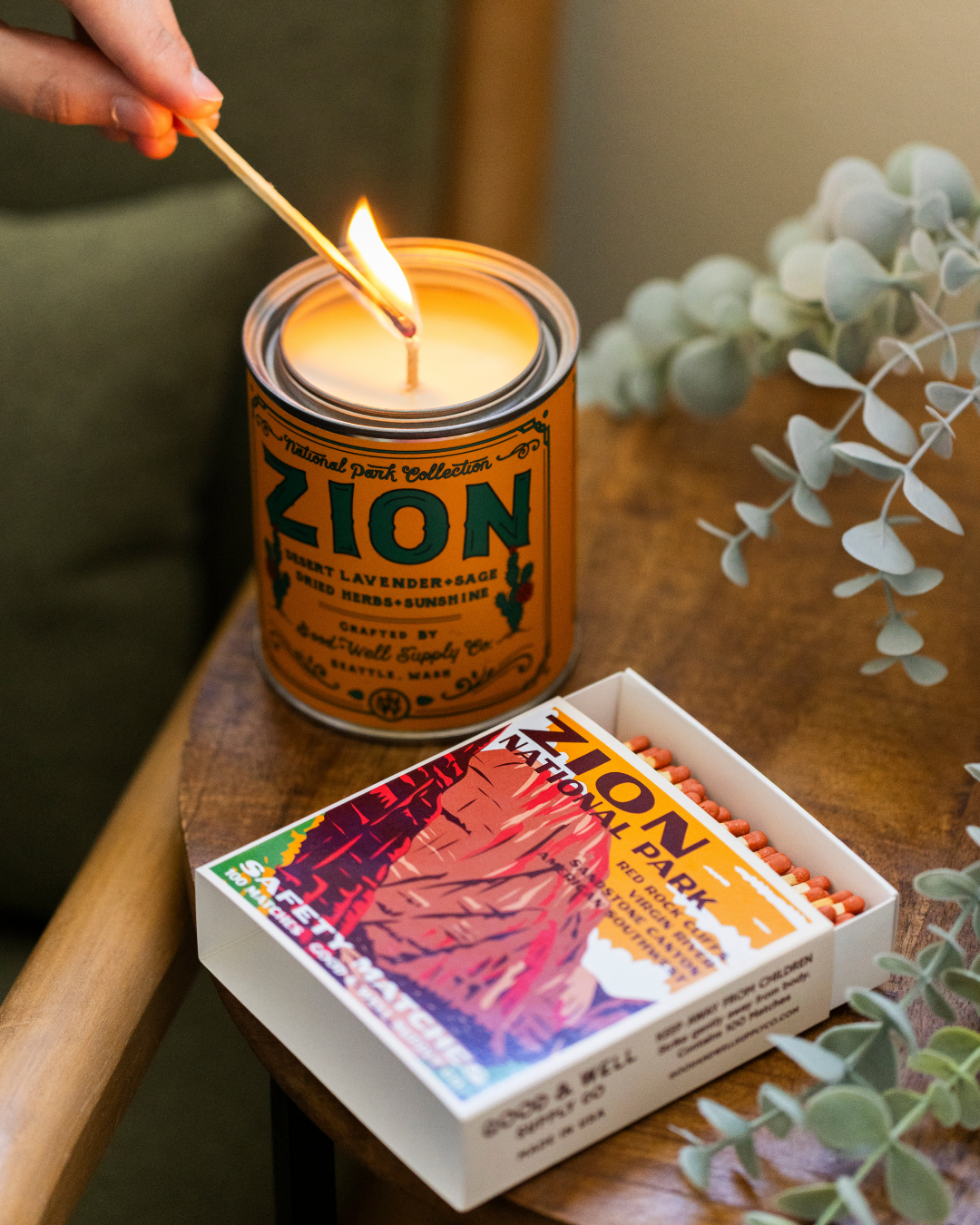 Zion Vintage National Park Cabin Matches - -