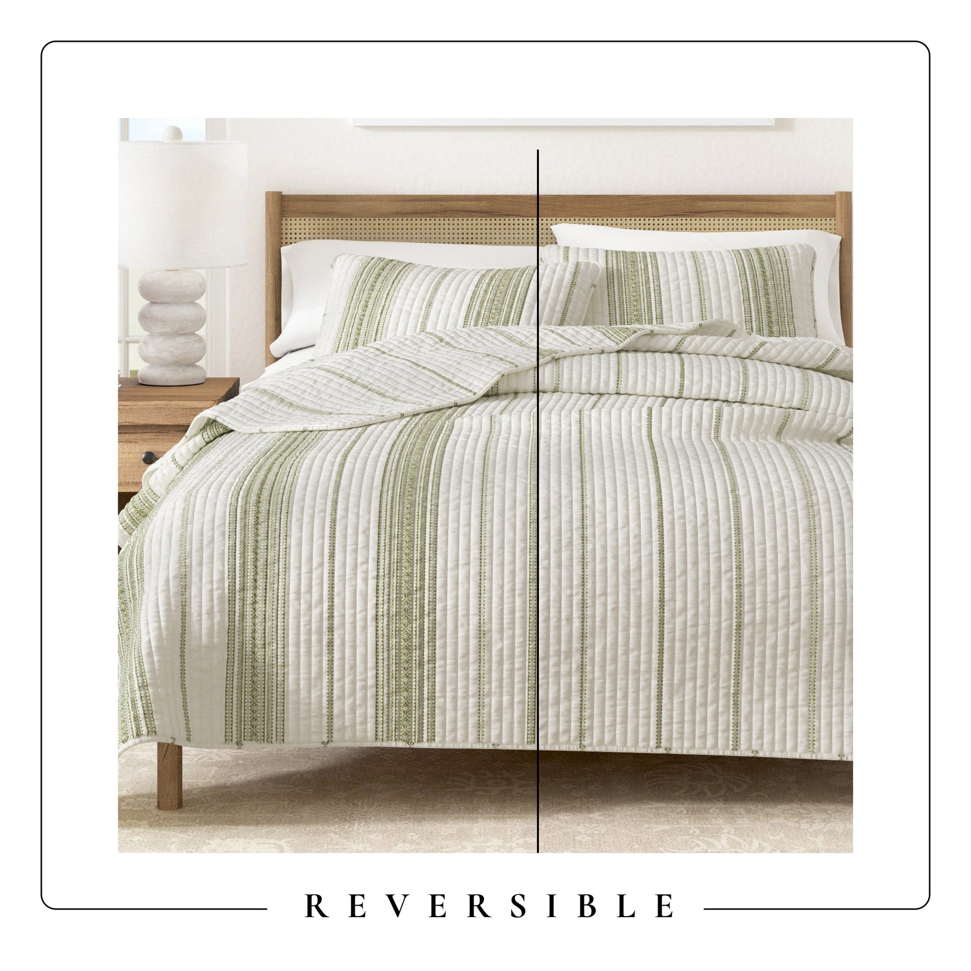 Stripe Quilt - Wesley Collection - - Quilts & Comforters