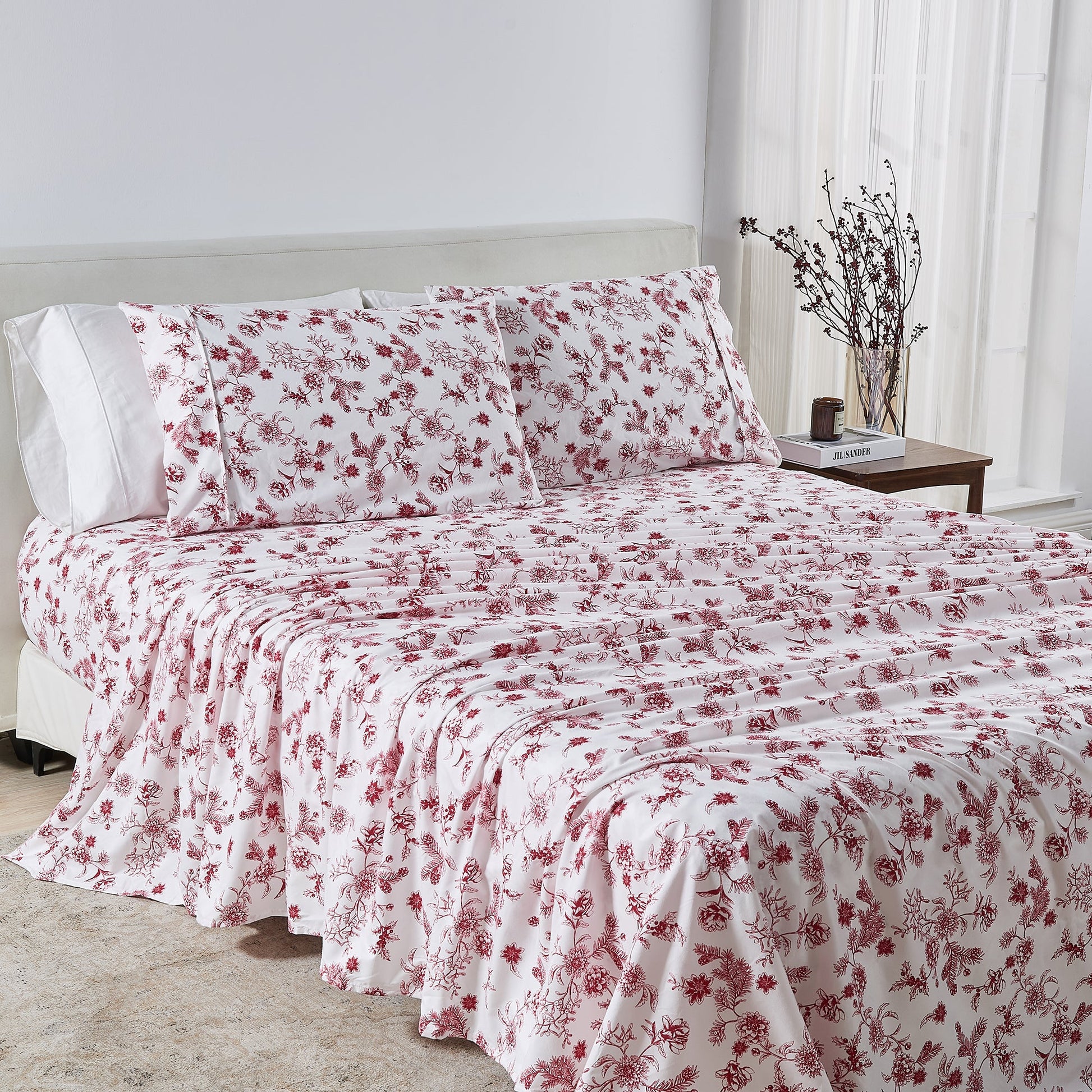 Watercolor Floral Sheet Set - Delia Collection - - Sheets