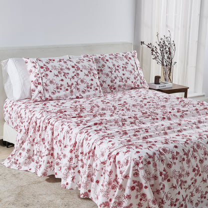 Watercolor Floral Sheet Set - Delia Collection - - Sheets