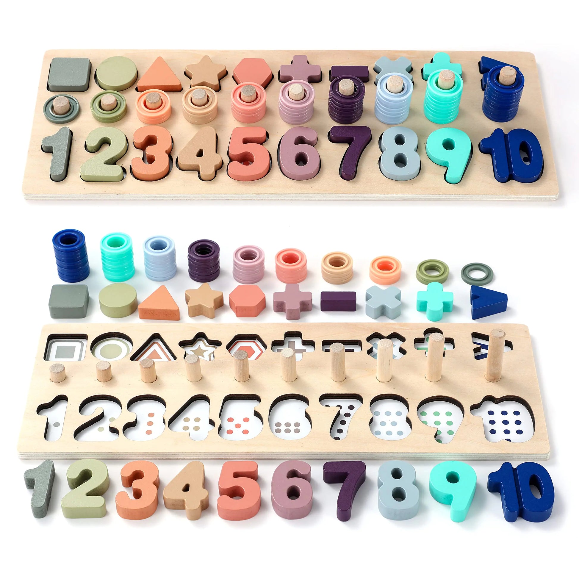 Toddler Montessori Toys Teaches Number Counting Math Stacking - Kia Day Design